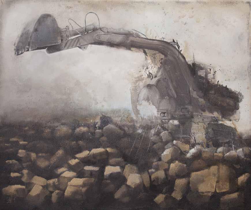 Bagrista / Excavator, 2015 2016, kombinovaná