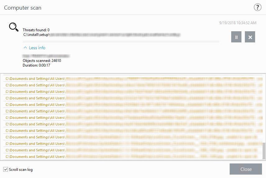 Drag and drop Na vyznačené místo v okně ESET File Security přetáhněte soubory, které chcete zkontroluje. Po přetažení souborů budou ihned zkontrolovány.