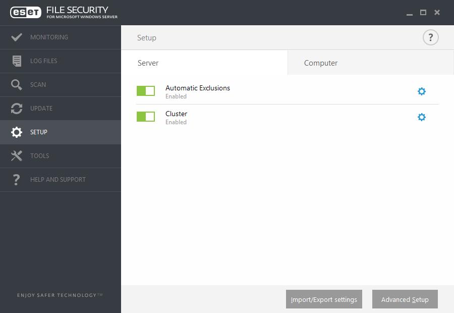 Aktuální stav ESET Clusteru si zobrazíte v hlavním menu v sekci Nástroje > Cluster. 5.5.5 ESET Shell ESET Shell (zkráceně eshell) je prostředí příkazového řádku pro ESET File Security.