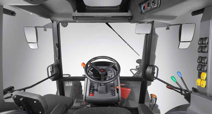 KABINA prvky, které zajišťují intuitivní ovládání traktoru. Vše je intuitivní a ovládání je velice pohodlné.