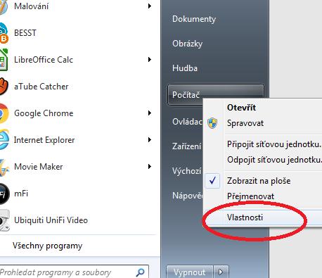 Vyhledání správného COM portu Klikněte