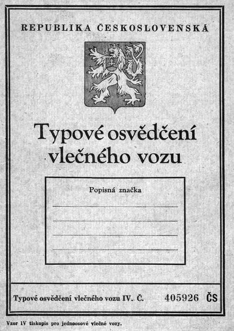K vozíkům ČZ bylo vydáváno
