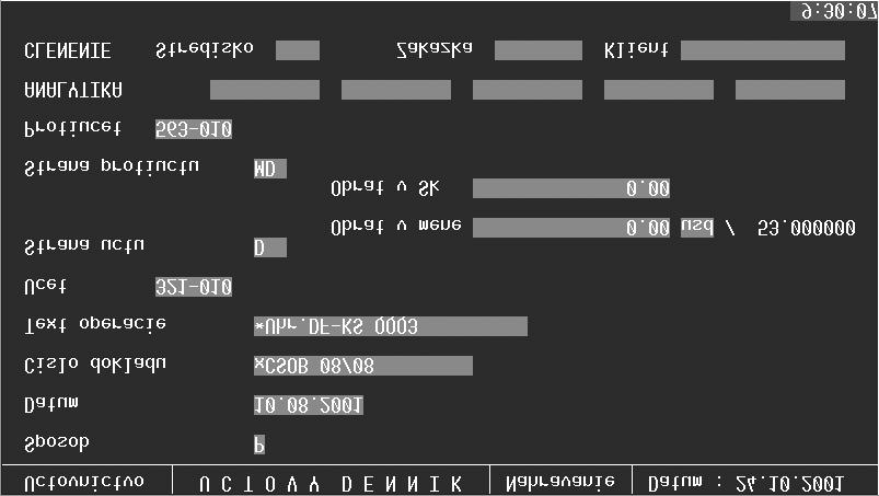 Modul Účtovníctvo str. 11 2.2.1 Pridanie Zápis nových účtovných operácií do denníka účtov uskutočňujeme po voľbe pridanie, kedy sa na obrazovke objaví "stránka" denníka účtov z posledného zápisu.