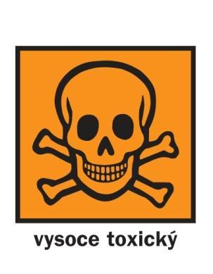 vysoce toxické Vysoce toxické jsou látky nebo směsi, které při vdechnutí, požití nebo při průniku kůží ve velmi malých množstvích způsobují smrt nebo akutní nebo chronické poškození zdraví T+, Acute