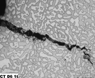 Vzorky CT ve výchozím stavu při obou experimentálních teplotách dosahují přibližně stejných hodnot konečného zatížení.