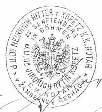 23/ Dochované písemnosti z této doby jsou uloženy asi ve 3 kartonech (SOkA Ústí n. O., Archiv města Žamberk 1508 1945). 24/ SOkA Ústí n. O., Notářství Žamberk notář JUDr. Jindřich rytíř von Kopetz.