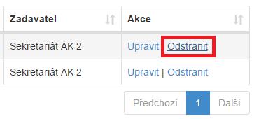 Úprava poznámky je symbolizovaná pomocí zeleného rámečku s oznámením, že úprava byla úspěšně provedena. Obrázek 99: Krok 1 - Úprava poznámky Odstranění poznámky 1.