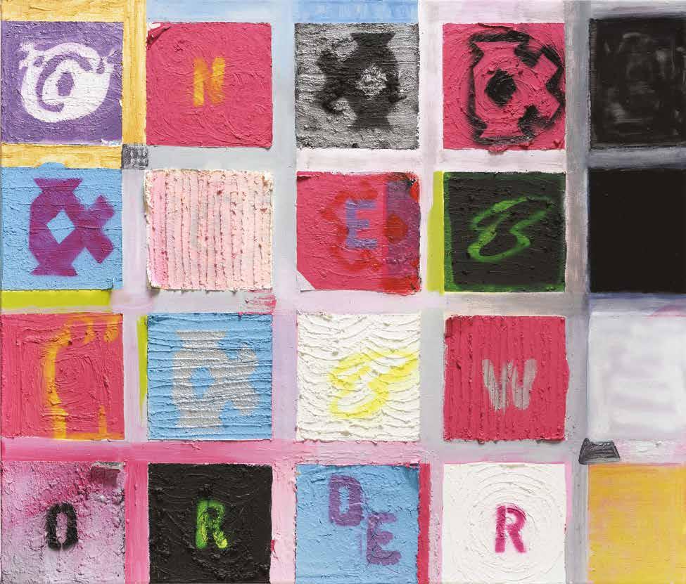 New Order 3 kombinovaná technika na plátně