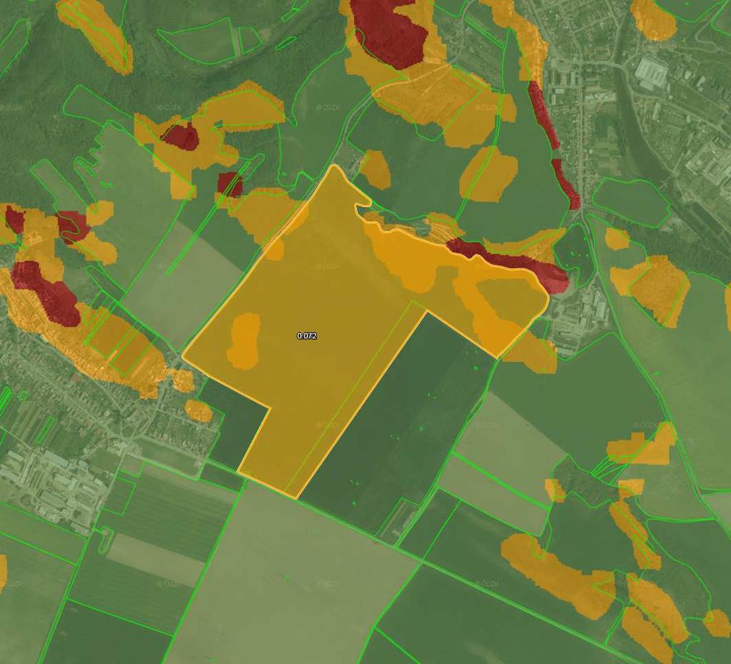 DZES SEO / MEO 19 Hodnocení erozní ohroženosti Cp faktor Rámcový popis osevních postupů a agrotechnik do 0,005 ochranné zatravnění 0,005-0,02 víceleté pícniny nebo ochranné zatravnění 0,02-0,10