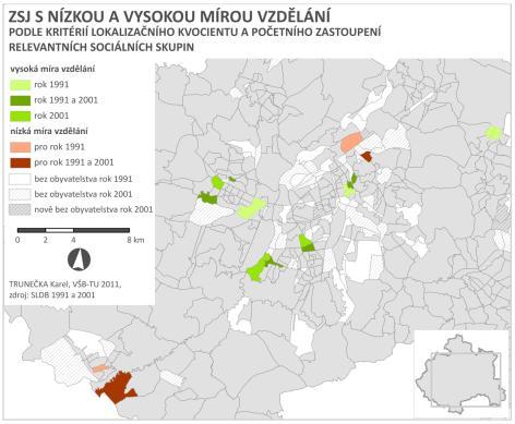 koncentrací zkoumaných