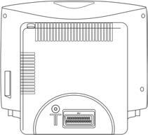 (Není součástí příslušenství) Zásuvka RF In Zásuvka RF Out Vstup SCART TV SCART kabel (přiložen) Zásuvka SCART pro televizor Sít ový napáječ (přiložen) 12V DC Zásuvka