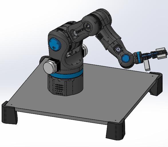 robotu je modifikován do podoby běžného 6-osého průmyslového robotu řízeného pomocí standardního průmyslového PLC, konkrétně PLC od firmy Beckhoff.