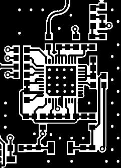 2.2 Layout VF vedení Při návrhu PCB je zapotřebí navrhnout VF signálové spoje tak, aby byly omezeny odrazy. Lze toho docílit tím, že je třeba se vyhnout ostrým úhlům 90.