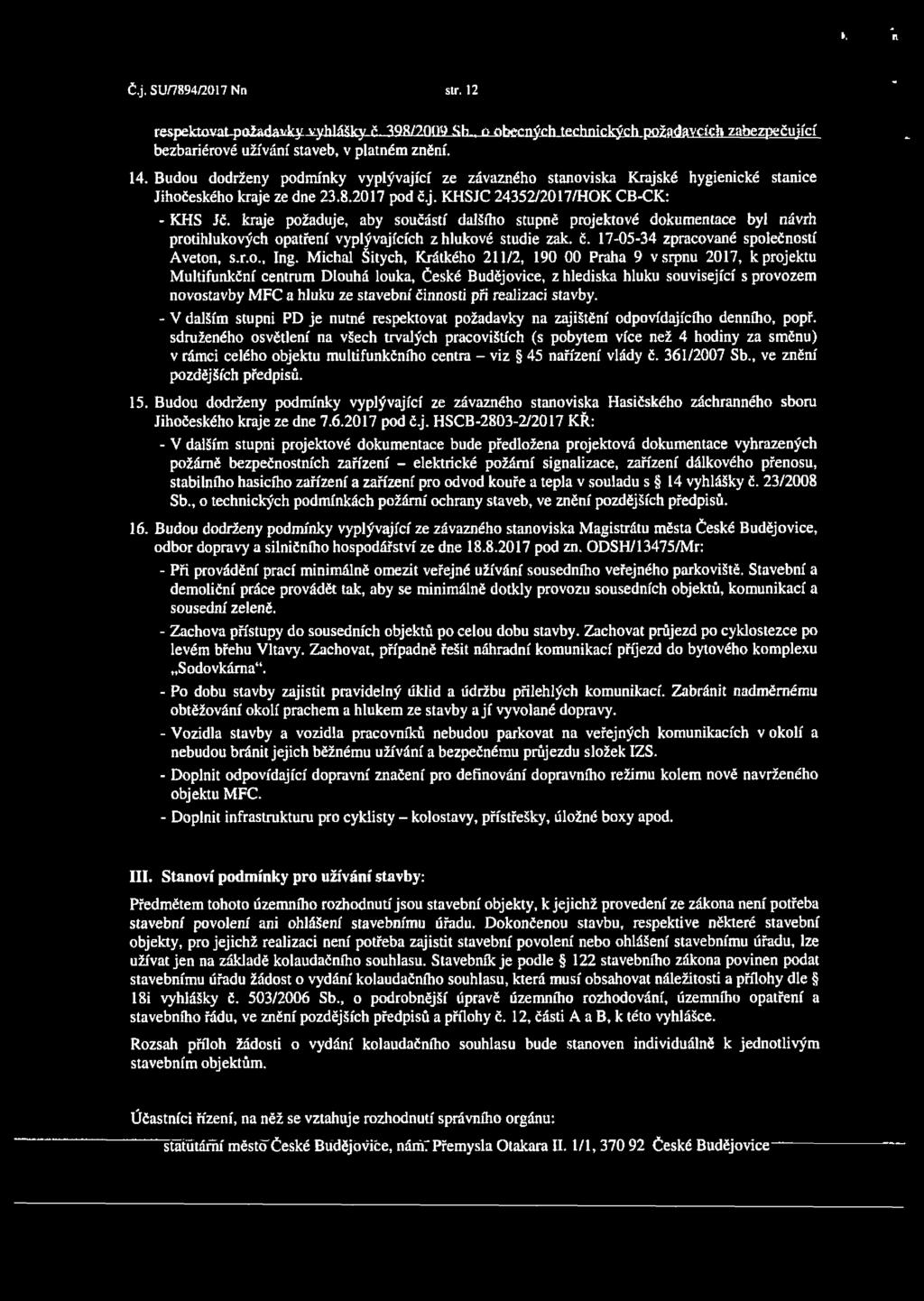 17-05-34 zpracované společností Aveton, s.r.o., Ing.