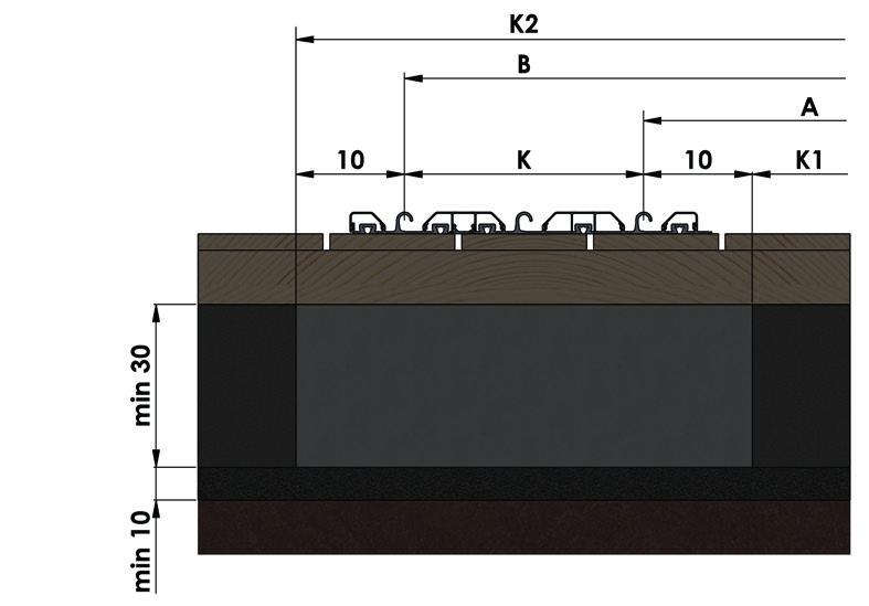 3 UNTERGRUND FÜR SCHIENE XL LLE MESSUNGEN SIND IN ZENTIMETERN NGEGEEN. 3.