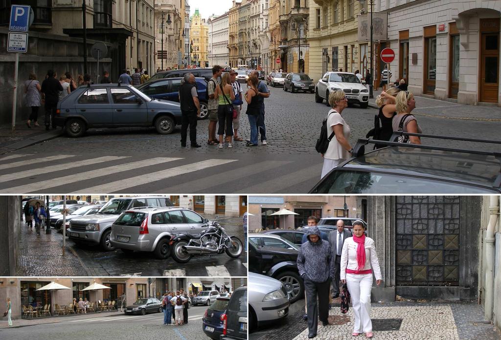 Široká x Žatecká (11) nepřehledné místo, auta odbočující vpravo jezdí rychle problémy jsou způsobeny především kombinací: relativně velkou šířkou vozovky v křižovatce a plynulým směrovým obloukem