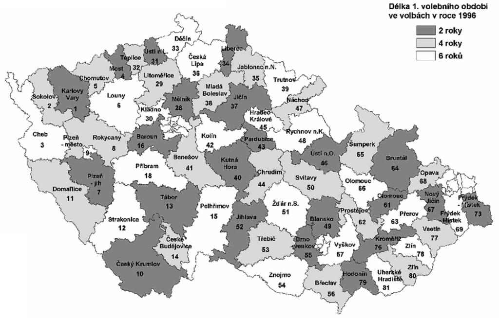 1. Volební systém do Senátu PČR v kontextu teorie většinových systémů územněsprávní celky, jsou narýsovány uměle za účelem splnění požadavku přibližně shodného počtu obyvatel.
