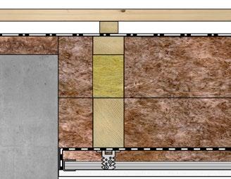 Izolace nad štítovou stěnou omezuje vznik tepelného mostu v tomto detailu Homeseal LDS 0,04, nebo Homeseal LDS 0,02 UV Námětek ze dřeva a MW Izolace Unifit nad krokvemi Izolace Unifit mezi krokvemi