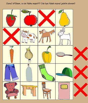 Obrázek 10 Nadřazené pojmy Další dvě strany tvoří jeden úkol, který je určen na upevnění používání množného čísla (s. 20, 21). Děti postupně obrázky pojmenují.