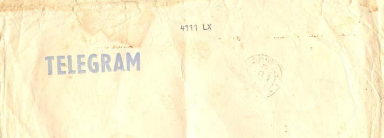 Dátum: 25. júl 1970 Telegram odoslaný z Popradu adresátovi do Košíc. Odoslaný 25. júla 1970 o 08.