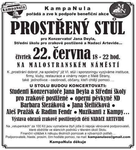 cz Malá Strana Naše akce KampaNula pořádá a doporučuje. Více o akcích na www.kampanula.cz a facebook POŘÁDÁME Úterý 19. 6.