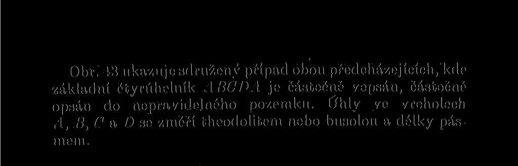 Větší pozemky nebo lesní soubory se dají zaměřiti po obvodě tím, že se změří všechny vrcholové úhly vnitřní a délky stran.