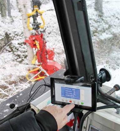 Bluetooth měřící zařízení (S23, S23C) měření délky nebo i tloušťky - bezdrátově, automatické odvětvování a řezání na délku 7 "displej tabletu, Přístroj je k dispozici v českém, anglickém, švédském,
