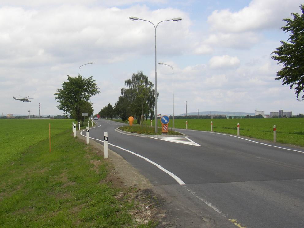 opatření vjezdové ostrůvky Změna charakteru