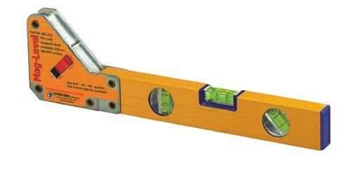 Rozměry Úhly LM3723 180 x 32 x 25 0º, 45º, 90º 0,2 Mag-Level Jedinečný systém magnetické nivelace s přepínačem ON/OFF.
