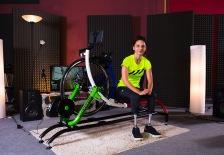 Alpha handbike trenažér Účastníci si mohou vyzkoušet šestisetmetrovou cestu po rovině a