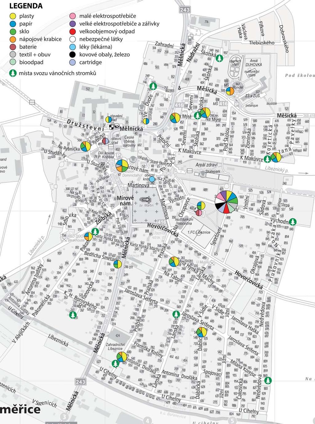 MAPA SBĚRNÝCH MÍST LÍBEZNICKÝ ZPRAVODAJ č.