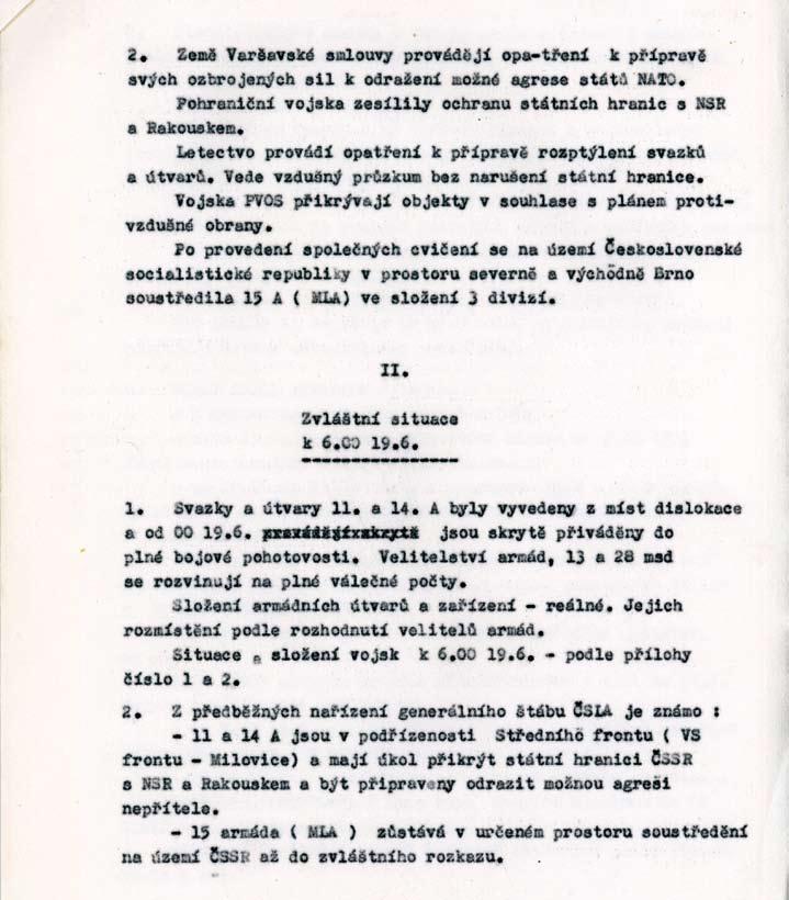 I V. P r o p u k n u t í s k r y t é k r i z e 39 Námět cvičení ŠUMAVA z 15. 6.