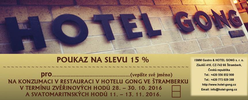 MAJITEL INFORMUJE Rekreační pobyty na Hotelu Gong pro zaměstnance ISMM Milí kolegové, jak jsem Vás již všechny informoval v minulém čísle čtvrtletníku 2016/2, je možno si rezervovat víkendové pobyty