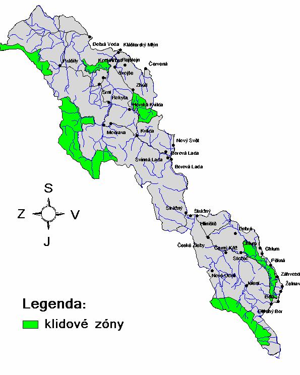 Kromě těchto zón jsou v národním parku vymezeny ještě klidová území (obr. 6) a přírodní památky.