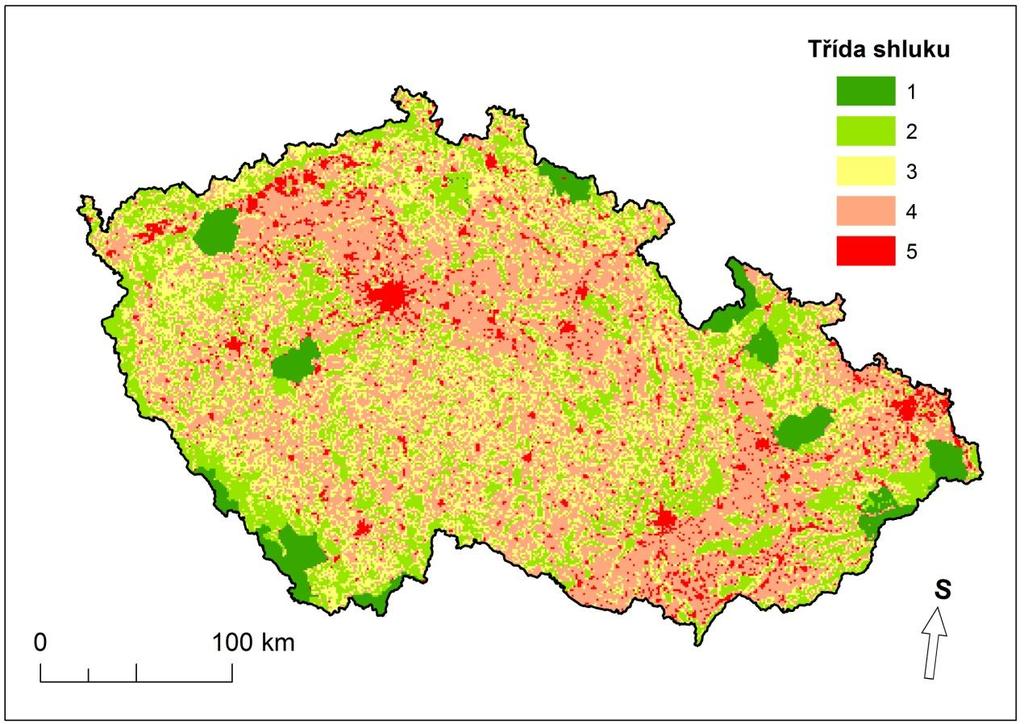 Kompletní mapa je uvedena v příloze P2e.