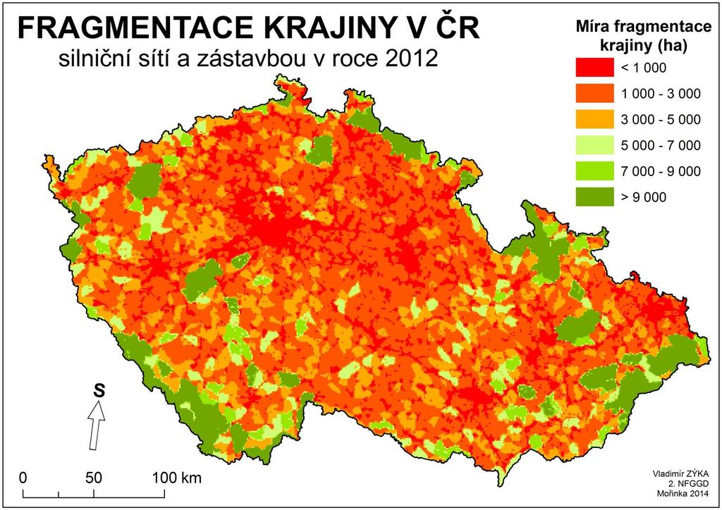 Vladimír Zýka: Fragmentace krajiny ČR dopravními stavbami - vývoj, současný stav a priority územní ochrany 89 Příloha č.