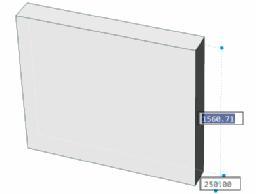 BricsCAD > Úpravy stěn Kdykoli během kreslení stěny, můžete stiskem klávesy CTRL měnit polohu stěny vzhledem k řídící čáře, která prochází zadanými body: Nástroj začne dynamicky překreslovat výšku