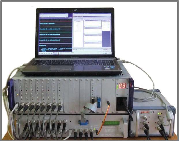 s programovatelném hradlovém poli, kde jsou testována cesoru, kde je emisní signál vzorkován frekvencí 2, 4 nebo 8 MHz.