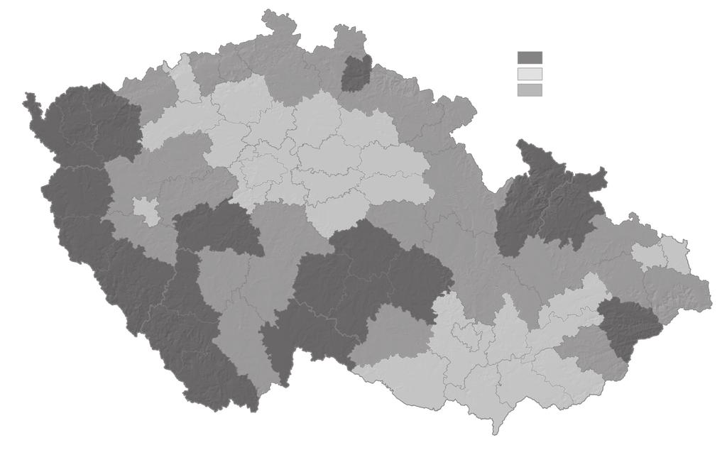 prostorová polarizace zemědělství česka v období začleňování do eu 265 DC UL TP * LI CL JN MO * * CV LT SM * * SO LN KV MB ME JC CH KD PS TC * DO RA NB HK PHA * BE PZ PY KO PU RO * * PM KH * CR PB BN