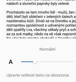 Nastavení zobrazení Změna velikosti písma 1 Otevřete Nastavení.