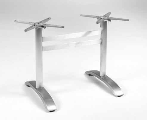 stolová podnož Cross-1 hliníková imitace nerezu, respektive