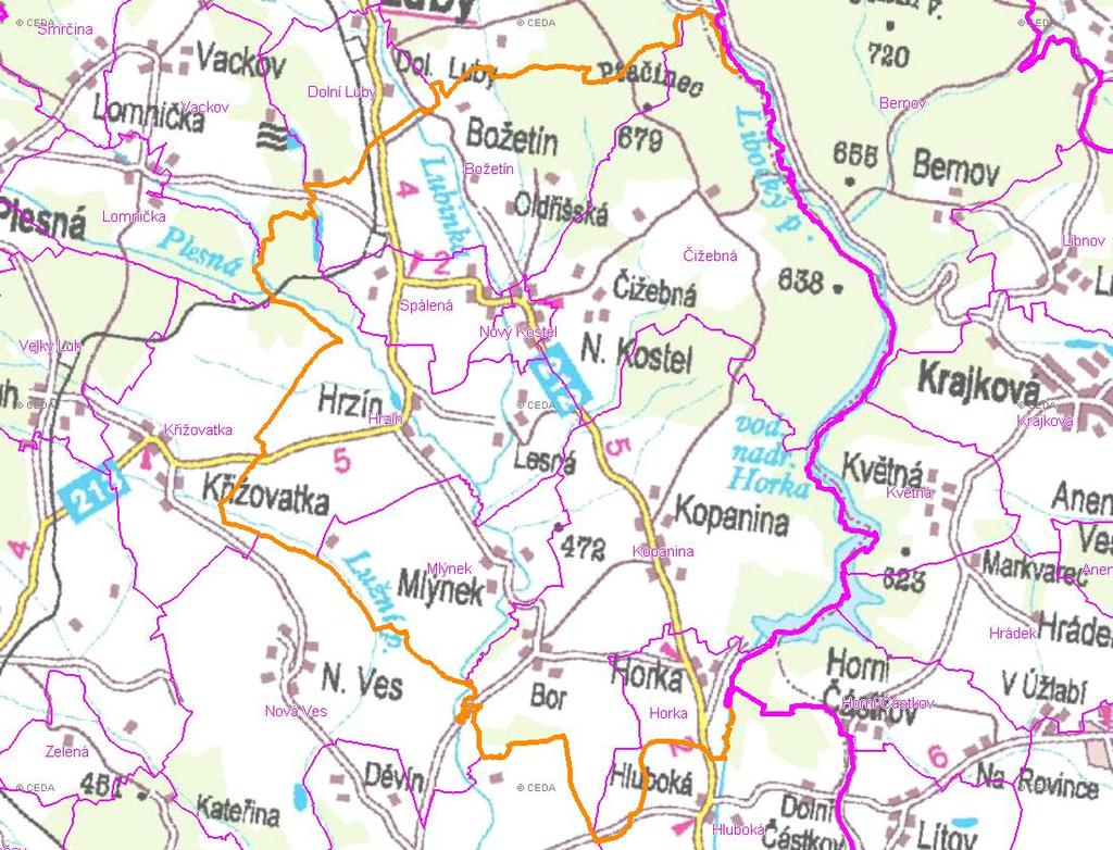 (karta obce: CZ41_16_1) A. NÁZEV OBCE Název části obce (ZSJ): Mapa A: Území obce Přehledová mapka Kód části obce PRVK: CZ41.