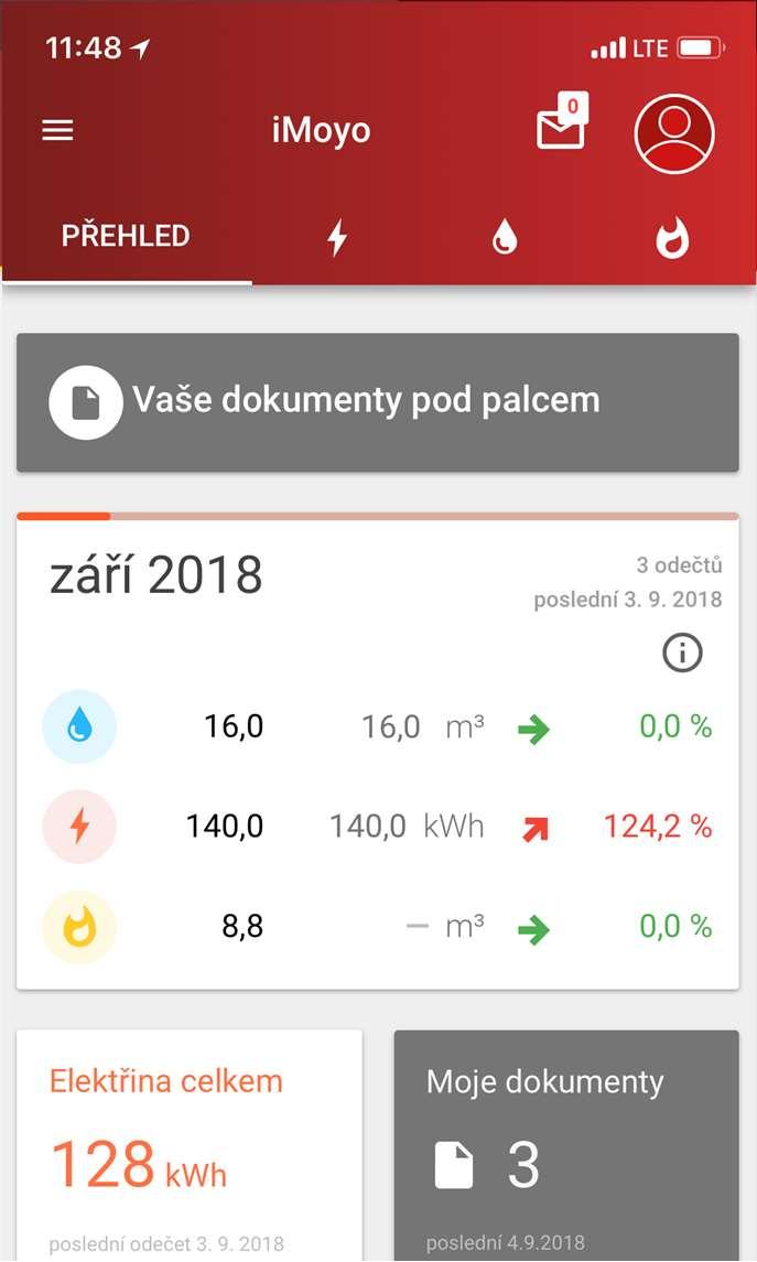 On-line přes klientský portál Průběžné odečítání spotřeb skrz chytrou aplikaci (Android, ios) & web.