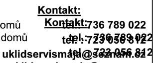 Tel.: 777 170 853. 321/12 Hledám podnájem 1+1 v Sedlanech a okolí. Tel.: 773 275 969.