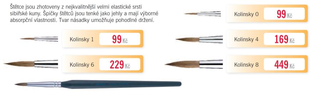 Štětce Interdent Kolinsky Štětce jsou zhotoveny z nejkvalitnější velmi elastické srsti sibiřské kuny.