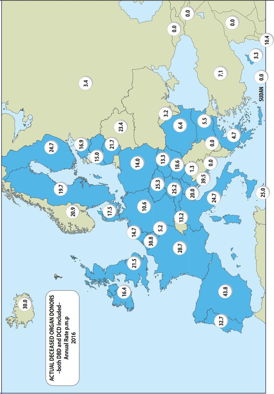 Deceased organ donors (DBD and DCD) 2016