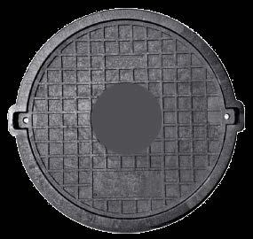600, GREENMOON B125-kruh ISP62 BEST výška 105 mm Čtvercový plastový poklop GREENMOON