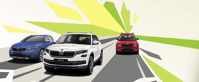 ZKROŤTE SMEČKU Dny testovacích jízd ŠKODA 2017 Kombinovaná spotřeba a emise CO2 vozů YETI MONTE CARLO, OCTAVIA SCOUT a KODIAQ: 4,5 7,4 l/100km, 118 170 g/km.