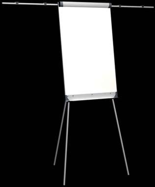 mobilní magnetický flipchart s lakovaným povrchem, rozměr 68 x 10 cm, popisovatelný za sucha stíratelnými