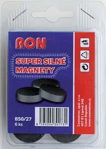 magnety plastové barevné, dodávány v sáčku v mixu barev 60 průměr 0